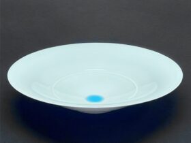 青白磁鉢「月輪」H12×Φ57.5㎝