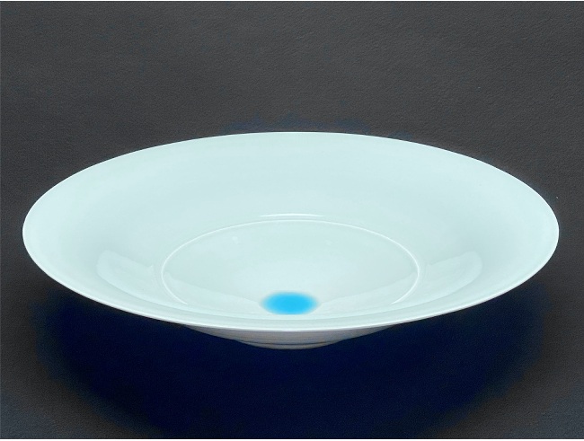 青白磁鉢「月輪」H12×Φ57.5㎝