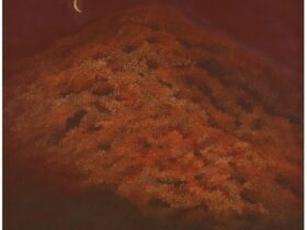 「彼方」 91×91cm 紙本・岩彩