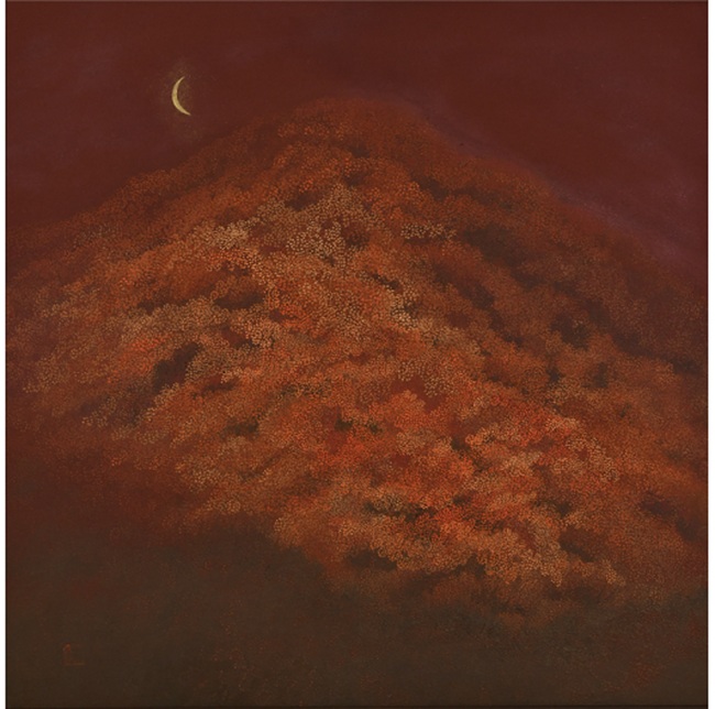 「彼方」 91×91cm 紙本・岩彩