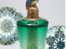 「翡翠万華鏡」 H30×W12×D12cm　 真鍮・ガラス等