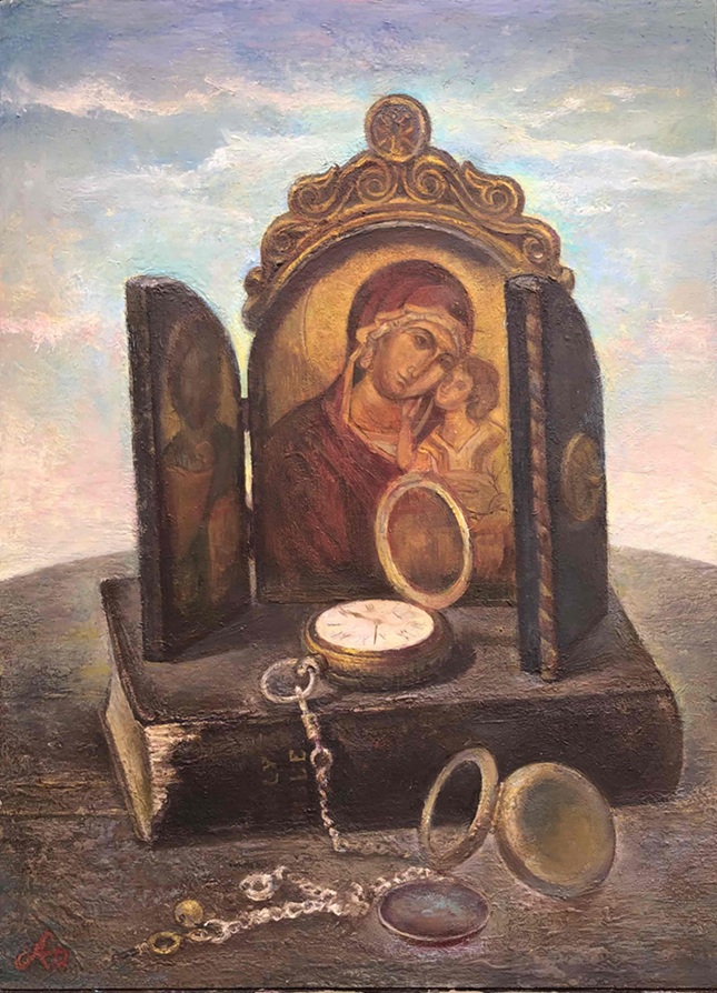 「卓上のマリア」</span><br />F4号