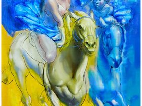 広田稔「CIRCUS」72.7×60.6㎝（20号F）キャンバス・油彩