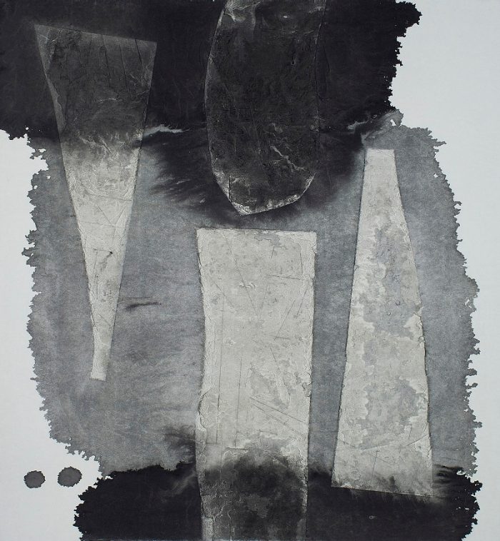 「Zone(境界領域)Ⅱ」
和紙に墨
2025年
104×95cm