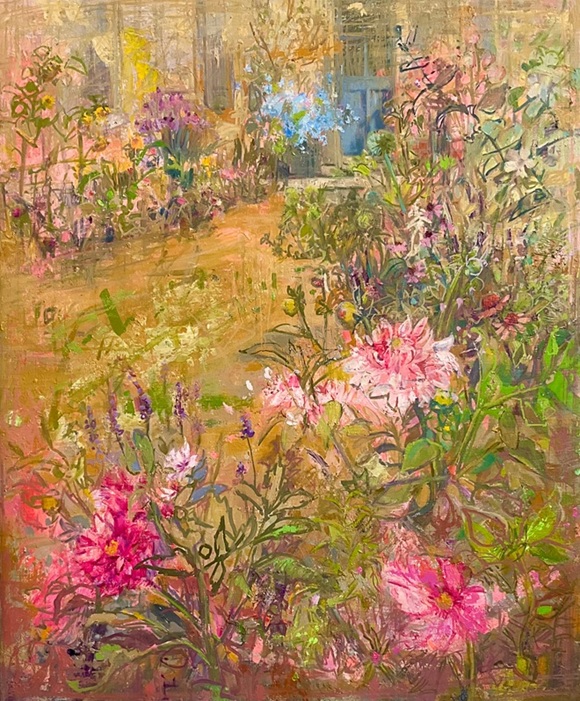「Le jardin de Laurence 1」72.7×60.6cm、20F、油彩画
