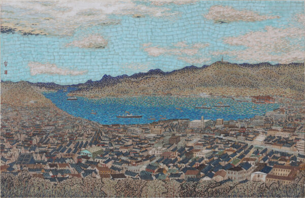 《長崎の風景》1963年　貼絵　十八親和銀行蔵　
©Kiyoshi Yamashita 2025