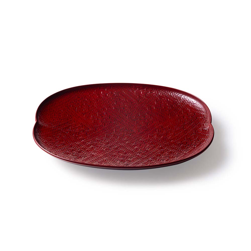 山田勘太(漆芸)
乾漆網代盆「常磐」
縦21×横26.5×高さ3.5cm