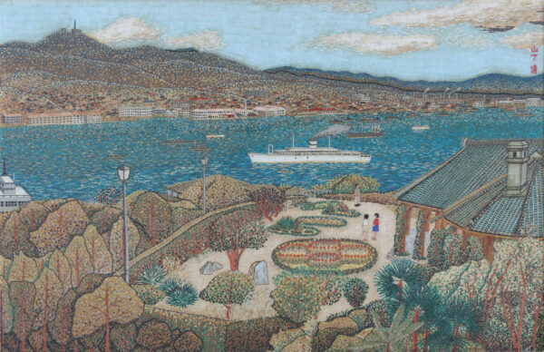 《長崎の景色》1963年　貼絵　十八親和銀行蔵　
©Kiyoshi Yamashita 2025