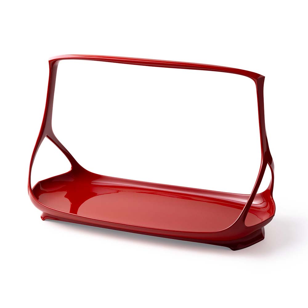 千葉 功(漆芸)
「乾漆朱提盤」
縦23.5×横48×高さ31cm