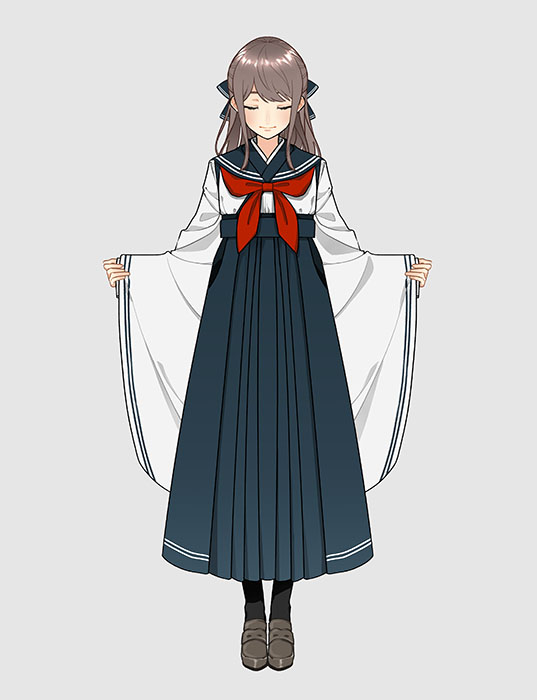 花月「和風制服乙女 袴セーラー」 『現代創作和服 花月作品集』(KADOKAWA)掲載 令和3年(2021)