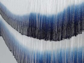 「藍の海」 木綿漁網 一部切り抜き画像