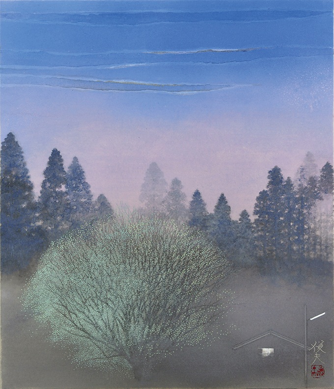 田渕俊夫　「旅立ちの朝」 10F 彩色