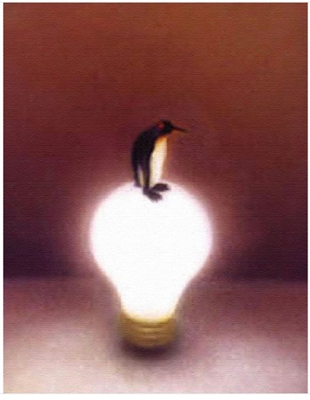 牧野千穂

【幸福なペンギン】

技法：キャンバス・ジクレー版画

イメージサイズ：20×15.5cm