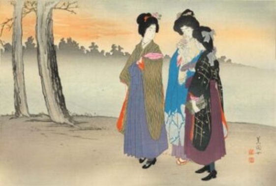 榊原焦園「やへかすみ　かえりみち」
明治39年 (1906)　（小池光雄氏蔵）