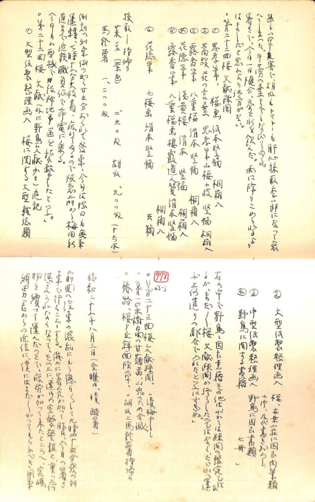 亦楽山荘記録参拾八（昭和20）