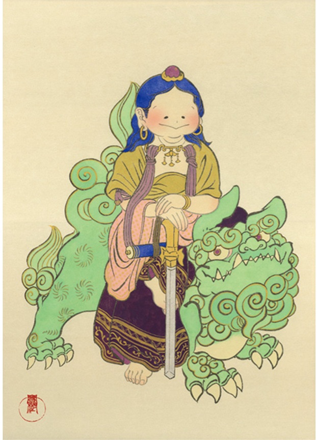 諫山宝樹
『文殊菩薩像』
594×420㎜