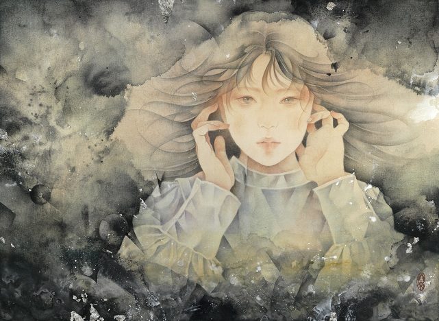 「小宇宙の目覚め」 8号 日本画