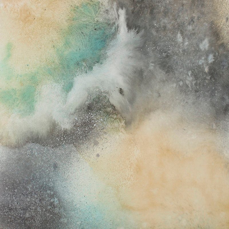 「Beyond the Universe -Stream1」 和紙に墨・彩色 2024年 100×100cm