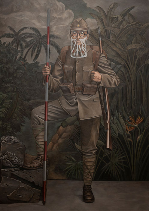 ユアサエボシ《軍装姿の自面像》2022 高松市美術館