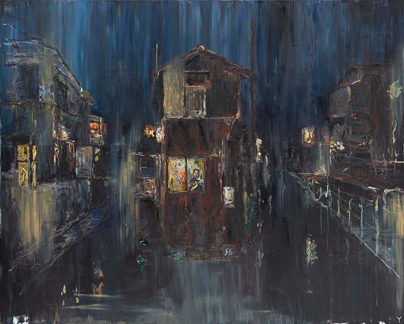 横尾忠則　アストラルタウン　2008年　アクリル・布　182.0×227.8cm　横尾忠則現代美術館蔵