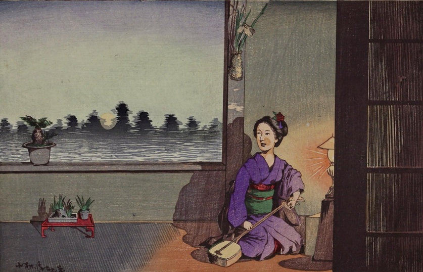 小林清親《今戸夏月》那珂川町馬頭広重美術館蔵