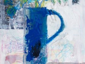 「青い静物」F4 水彩