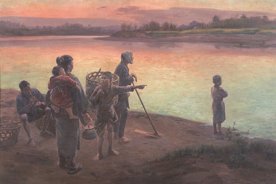 和田英作《渡頭の夕暮》1897年　東京藝術大学