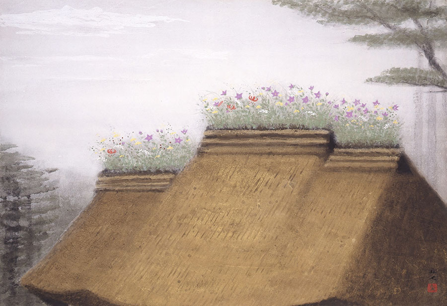 山本丘人《空に咲く》