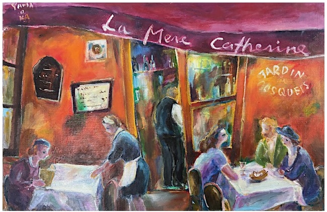 モンマルトルのレストラン
技法 :油彩画、キャンバス
サイズ:P6号