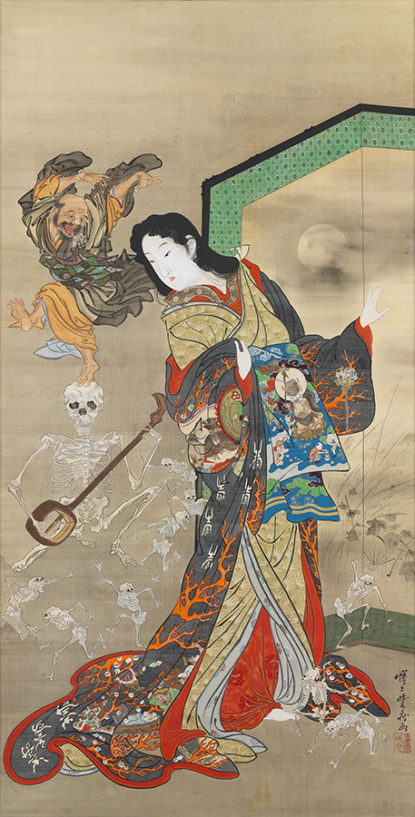 地獄太夫と一休 河鍋暁斎 一幅 明治4～22年（1871-89） イスラエル・ゴールドマン・コレクション Photo: Ken Adlard

