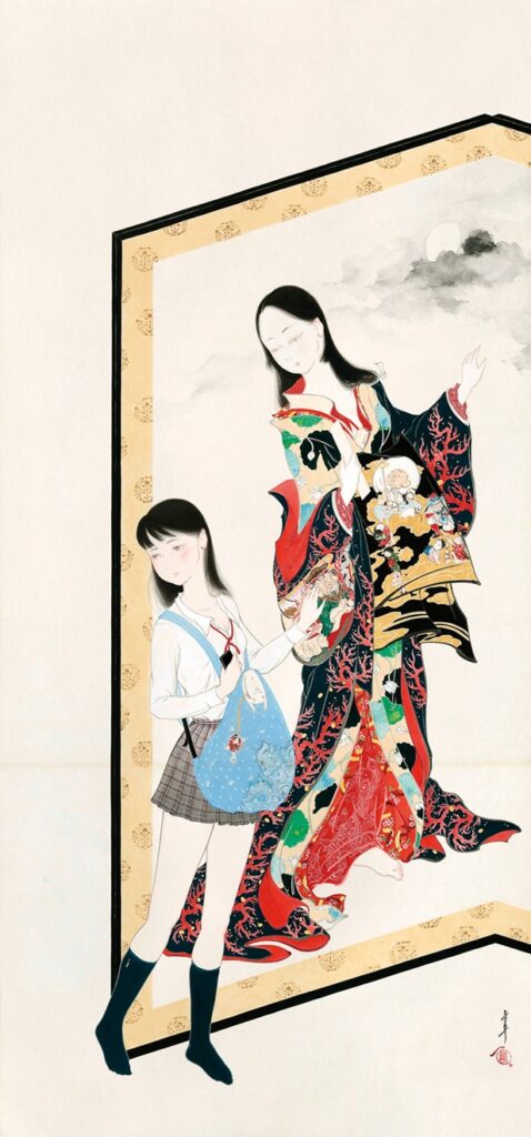 島﨑良平《地獄太夫と女子》2018年 たましん美術館