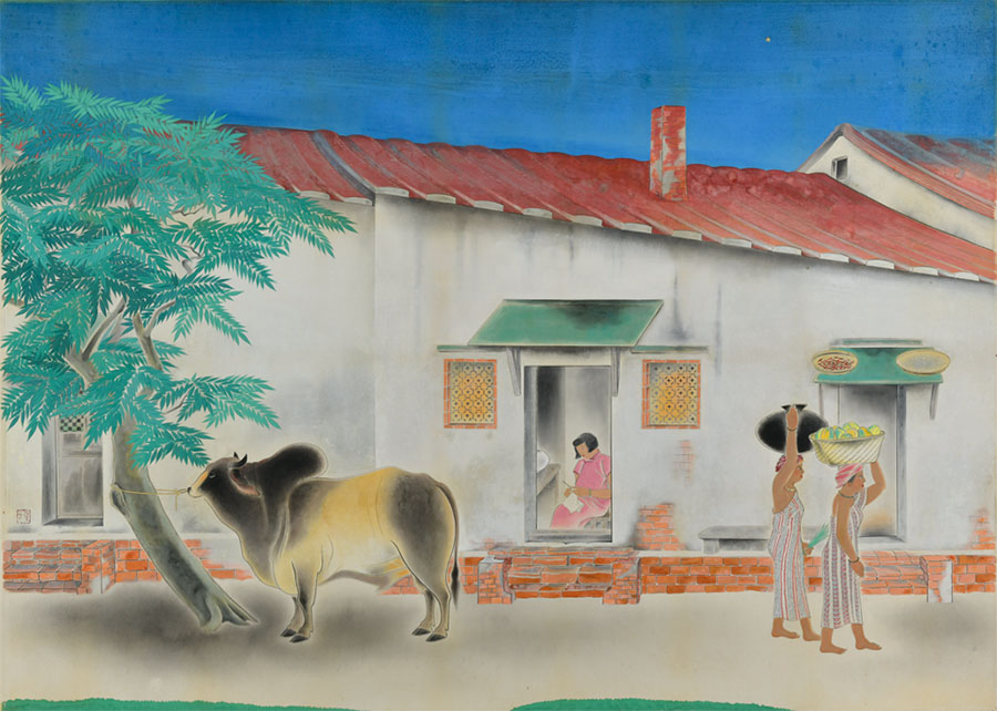 山口蓬春《南嶋薄暮》昭和15年(1940)　山口蓬春記念館蔵