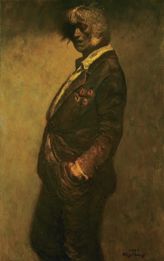 鴨居玲《勲章》1985年、笠間日動美術館蔵