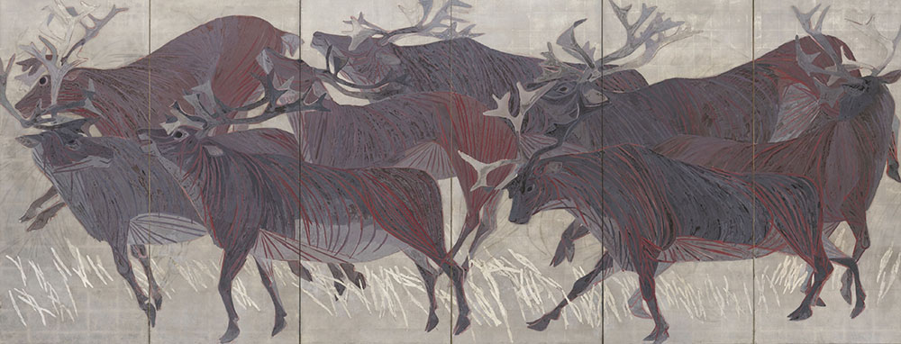 吉岡堅二《氷原》昭和15(1940)年　紙本着色　東京国立近代美術館蔵