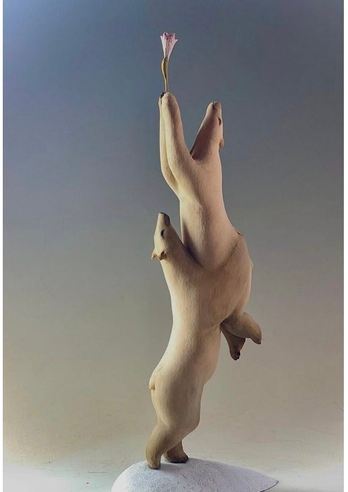 【天に咲く花】シナノキ（幅28×奥行17.5×高さ57cm）