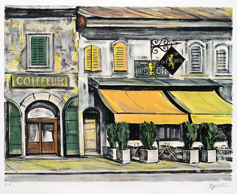 《金獅子亭》リトグラフ・紙 1978年　稲沢市荻須記念美術館蔵 ©LES AMIS D’OGUISS 2025