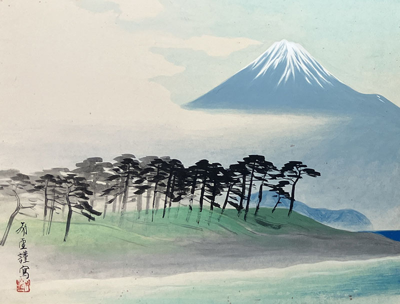 児玉希望《三保の松原》『関西行幸之御蹟』(上)より　昭和 15 年(1940)　鉄道博物館蔵　※後期のみ