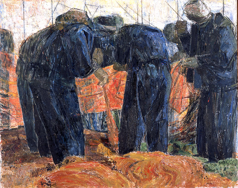 若松光一郎《出漁前》1960年