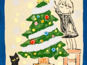 新井 あかね「かざりつけ」 F0号 紙本彩色/雲肌麻紙、岩絵具