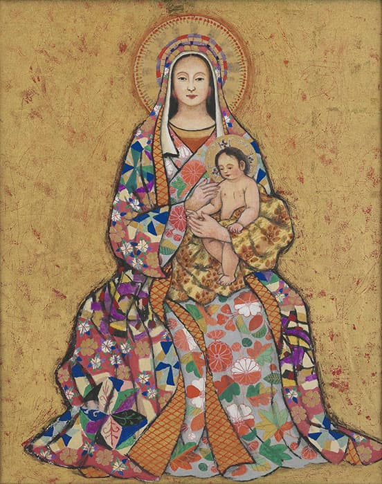 堂本印象《大阪玉造教会壁画 聖母マリア(小下絵)》1962年　京都府立堂本印象美術館