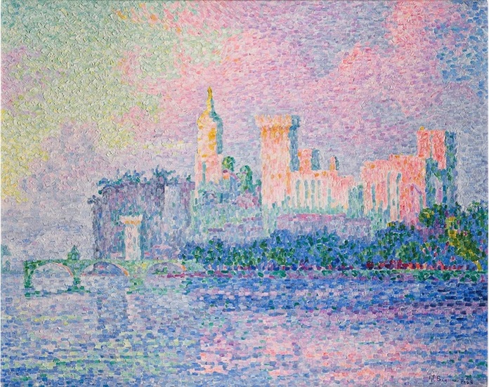 ポール・シニャック 《アヴィニョン、夕暮れ（教皇宮殿）》 1909年 オルセー美術館 © GrandPalaisRmn (musée d’Orsay) / Stéphane Maréchalle / distributed by AMF