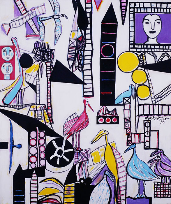 猪熊弦一郎 《真昼のカーニヴァル》 1992年　©公益財団法人ミモカ美術振興財団