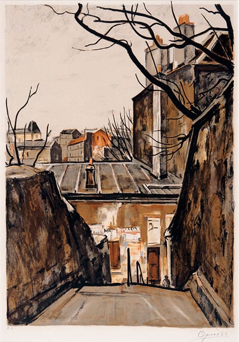 《メニルモンタン》リトグラフ・紙　1976年　稲沢市荻須記念美術館蔵
©LES AMIS D’OGUISS 2025