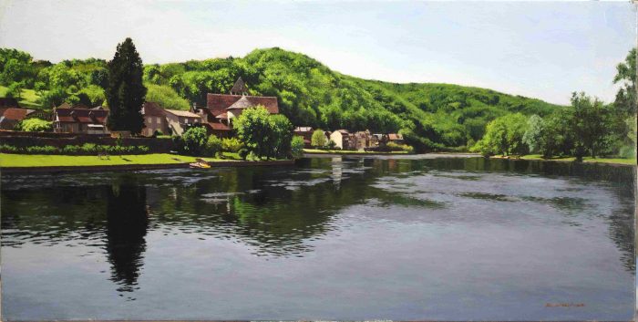 「春を渡る風・Beaulieu」　

90×45㎝(30号変）