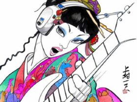 上村一夫 「Rockin’ 午娘 (うまむすめ)」 紙にジクレープリント　 35.0×26.2㎝