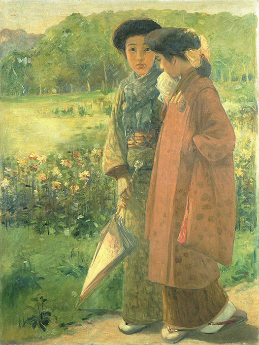 橋本邦助《姉妹》制作年不明　笠間日動美術館蔵