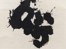 井上有一 哄 171.2×198.3cm 練墨、和紙 1960年