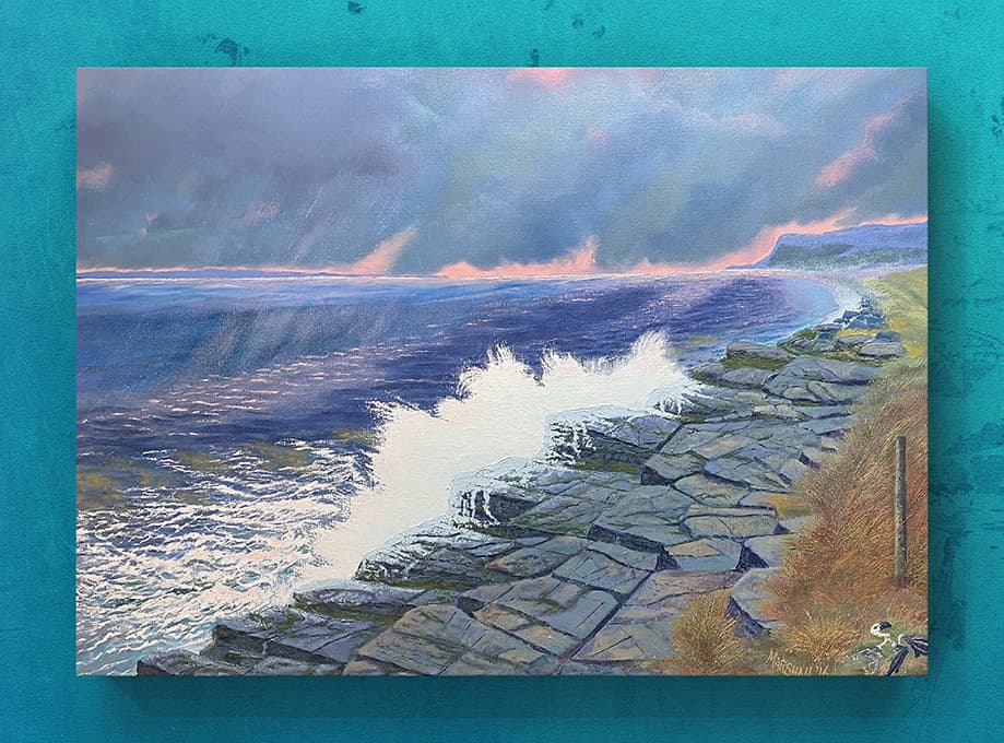 驟雨 油彩 カンヴァス 90cm×120cm