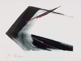 「微 FAINT」 リトグラフに手彩色 2002年 28 x 38 cm ED.35部