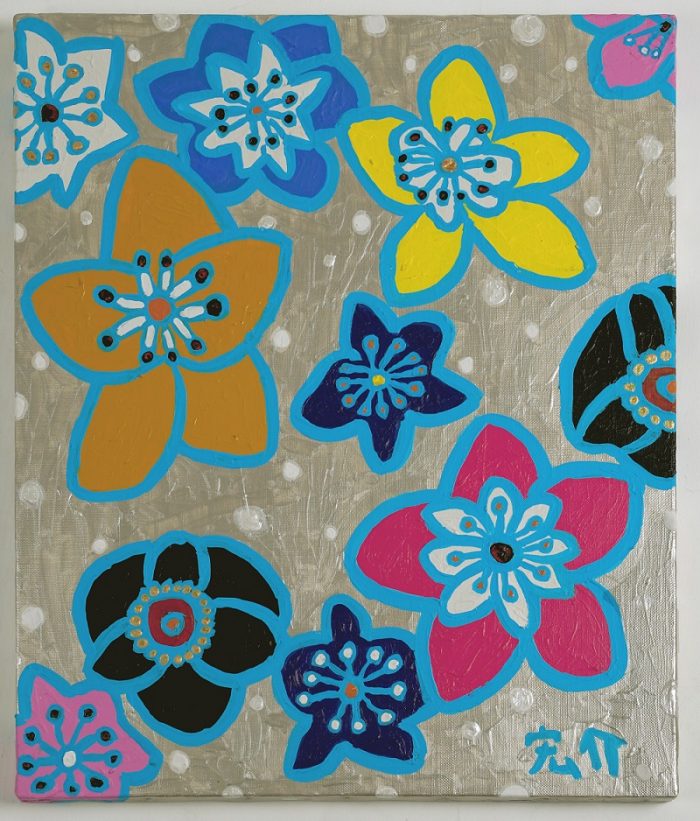 「クリスマスローズ」 ミクストメディア F８ 2025年